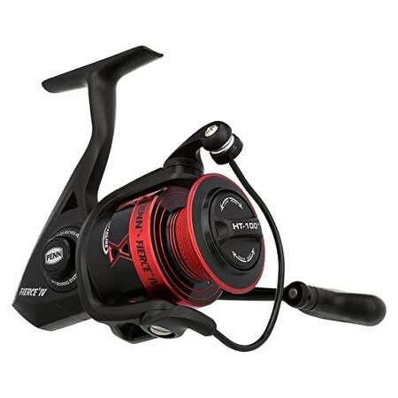Penn Fierce Iv Spinning Reels, Size 3000 BlackRed, 621, 5 Bearings 15 Drag FRCIV3000